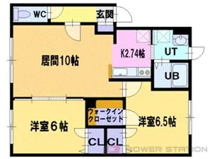 フォーレスト元江別II【2階】の間取り