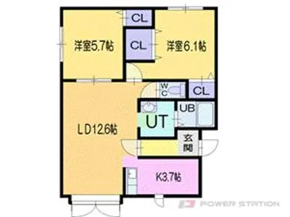 ポレール【1階】の間取り