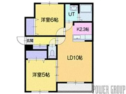 リシェス千歳【1階】の間取り