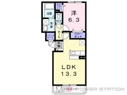 ハッピーロード【2階】の間取り