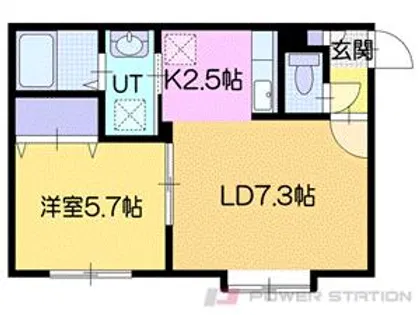 アメニティ千歳北栄【1階】の間取り