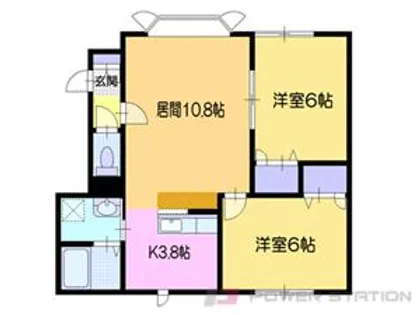 ルミエールスハラ奥沢【2階】の間取り