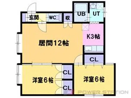 マンションパークサイド【1階】の間取り