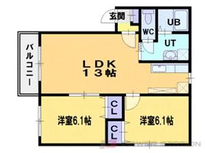 ピュアライフ優【2階】の間取り