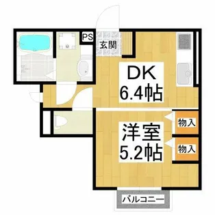 プティットモンターニュ【1階】の間取り