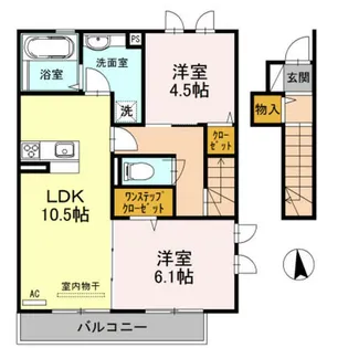 清友ハウスⅡ【2階】の間取り