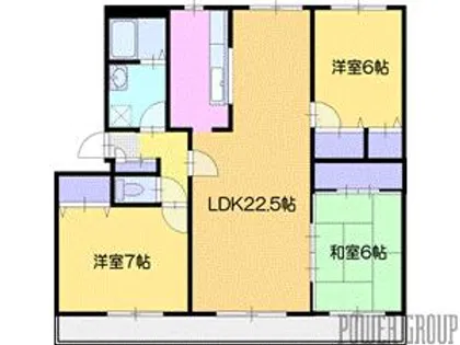 ニュータウン若葉G棟【1階】の間取り