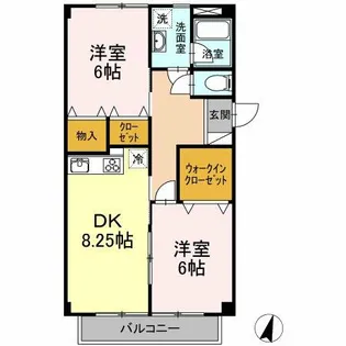 リーベン弥生【1階】の間取り