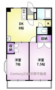 サンシャインコート東合川【2階】の間取り