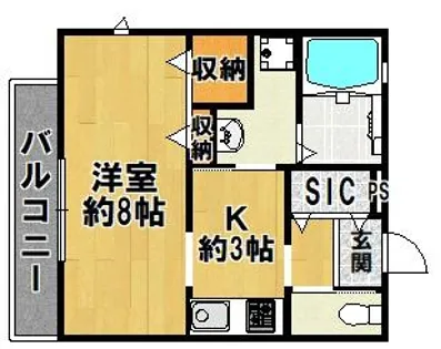 グリーンヒル広野【202号室】の間取り