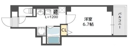 ハウスアイ杭全【6階】の間取り