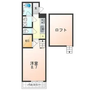 フジパレス初芝駅南Ⅱ番館【2階】の間取り