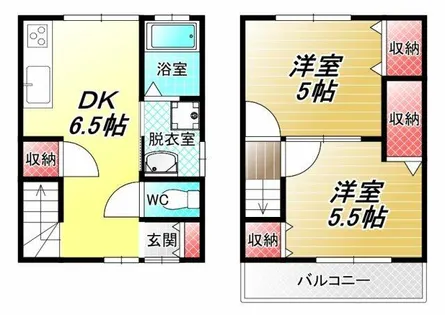 大阪府東大阪市三ノ瀬3丁目【一戸建】の間取り