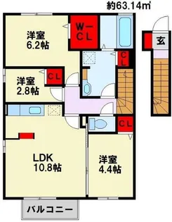 3LDKの間取り画像