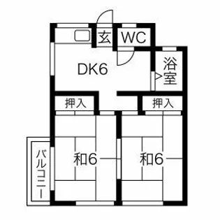 プランドゥ九工大前【2階】の間取り