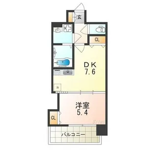 KMレジデンス堺東駅前【4階】の間取り