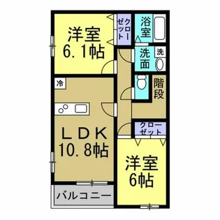 paloude【202号室】の間取り