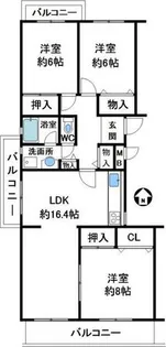 鈴蘭泉台第6ハウス【501号室】の間取り