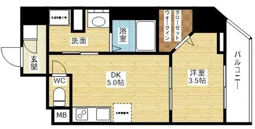 イルリッシュ西中島【6階】の間取り