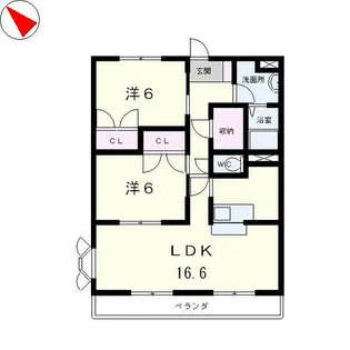 ジェラソーレ2【2階】の間取り