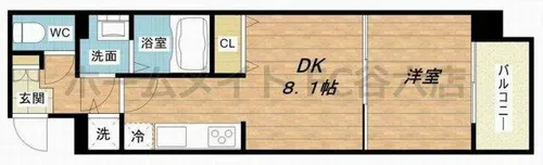 クレストコート高津【8階】の間取り