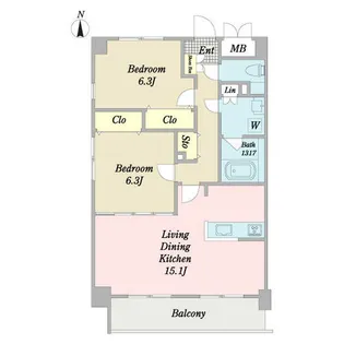 メゾンラディウス【0501号室】の間取り