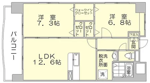 フェリーチェ ストーリア【201号室】の間取り