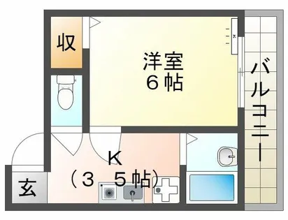 ハイツムーミン【1階】の間取り