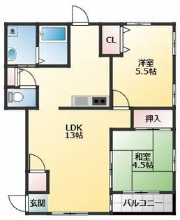 エン・フィールド大饗【2階】の間取り