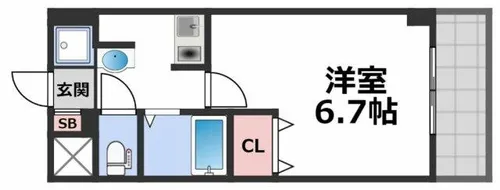 エイチ・ツー・オー今福【10階】の間取り