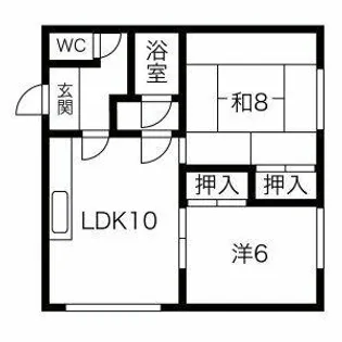 フラワーマンション【2号室】の間取り