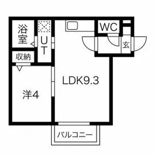 La Vita二日市駅前Ⅲ【101号室】の間取り