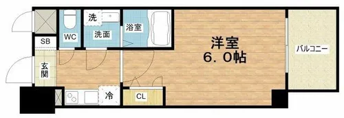 エスリードレジデンス本町パークフロント【14階】の間取り