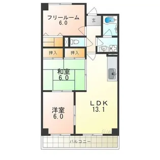 グレイスコート深井【3階】の間取り