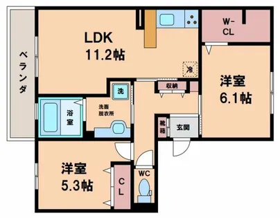 カルミア【3階】の間取り