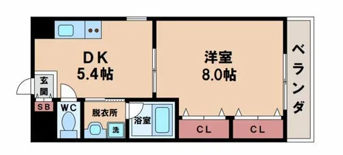 イーストコーストヴィラ【4階】の間取り
