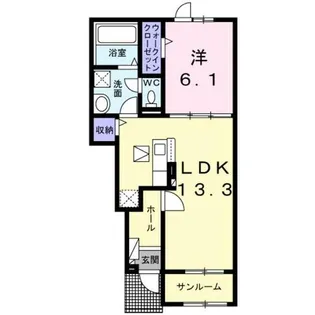 アヴニール【1階】の間取り