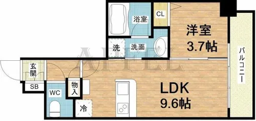 アーバネックス大阪城北【8階】の間取り
