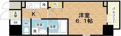 エスリードレジデンス大阪本町【4階】の間取り