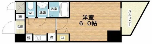 S-RESIDENCE堺筋本町Uno【4階】の間取り