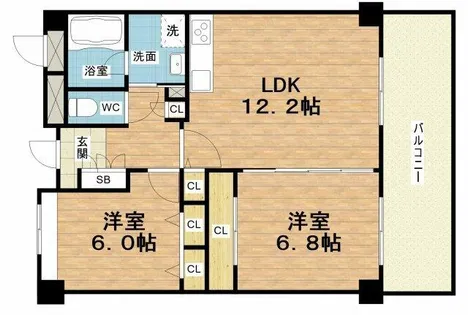 レジディア西天満【2階】の間取り