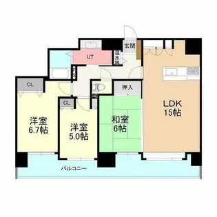 ダイアパレス円山領事館Ⅱ 602【602号室】の間取り