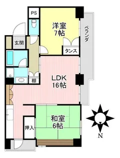 ヴィラマルシェ【2A号室】の間取り