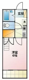 ウイングコート羽根井【1階】の間取り