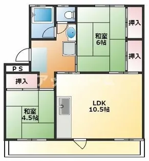 コーポけやき【203号室】の間取り