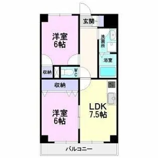 アドラーブル鳥羽見【201号室】の間取り