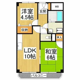 ヴィラ狭山【3階】の間取り