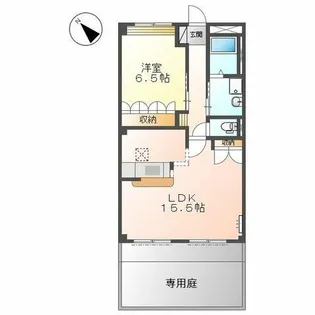 ハピネス久伝原【1階】の間取り