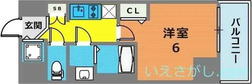 プレサンス三宮エレガンシア【501号室】の間取り