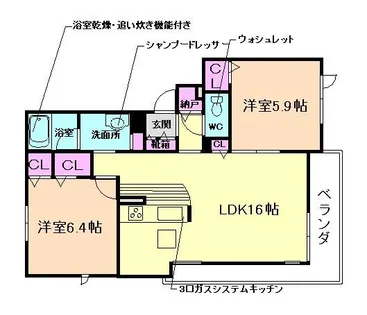 ネオ・シンプル【2階】の間取り